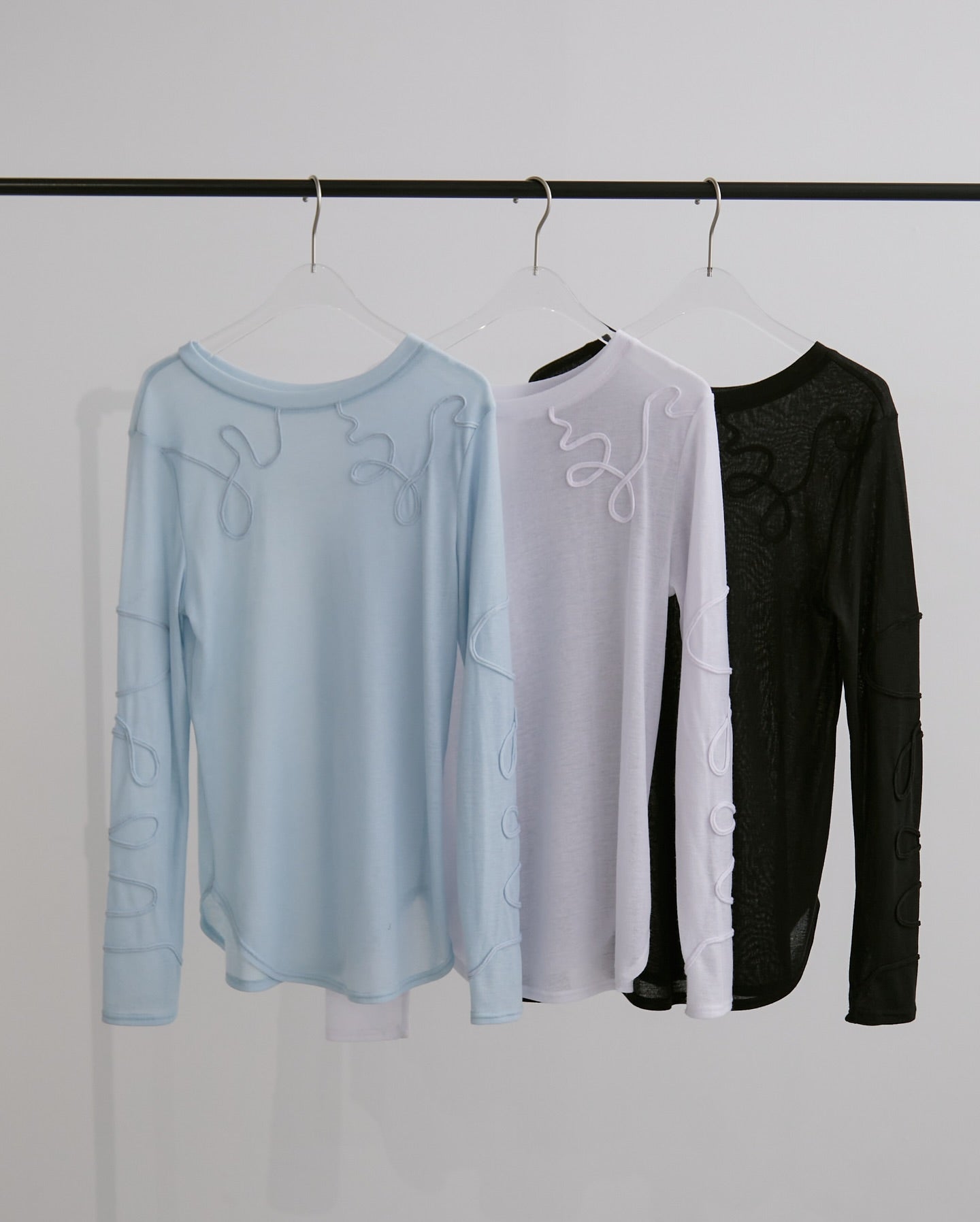Cord Embroidery 透明上衣